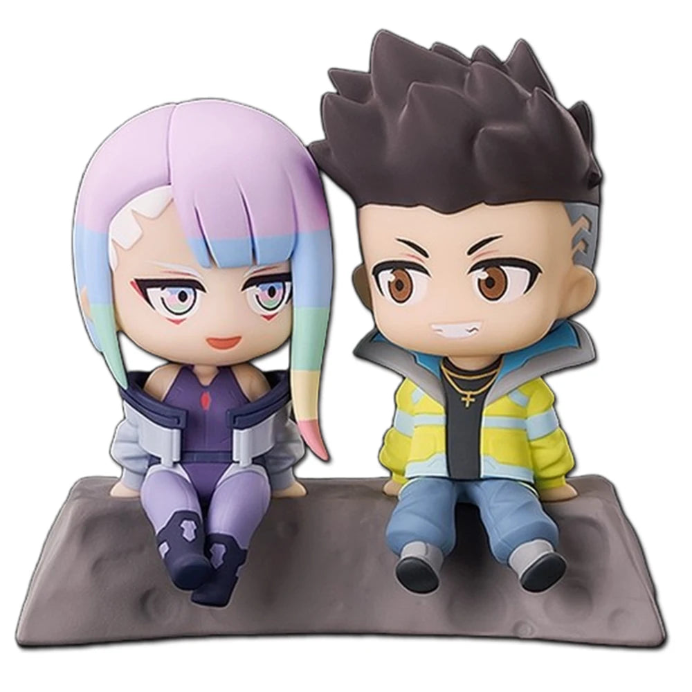 8cm Anime CYBERPUNK: EDGERUNNERS Qset To The Moon Lucy David Action Figure Desktop Decorations Pvc Collet Model Toys Hobbies