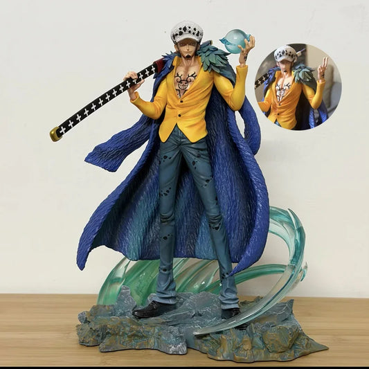 25cm Double Headed AS One Piece DXF Wano Country Trafalgar Law PVC Collection Model Dolls Toy For Gift 25cm