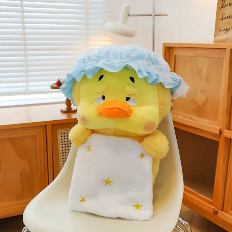Cute Miss You Doesn't Want To Get Up Series Plush Toys Children's Soothing Dolls Indoor Ornaments Yellow Ducks Children's Gifts