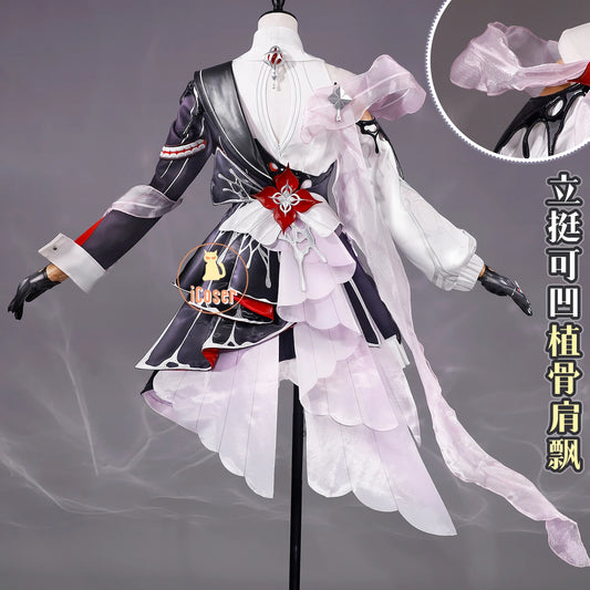 Honkai Star Rail Evernight March 7th Cosplay Costume Dress Earrings Headwear Mysterious Foreign Guest Halloween Party for Women