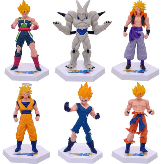 1set Dragon Ball Z Super Goku Vetega Majin Buu Freeza Beerus Whis Mark Karin Gotenks PVC Figures Anime Collectiable Model