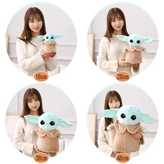 18cm Disney Yoda Baby Plush Toy Master Aliens Stuffed Anime Cartoon Baby Dolls Fill Toy Kawaii Gift Decorations Girls Kids Gift