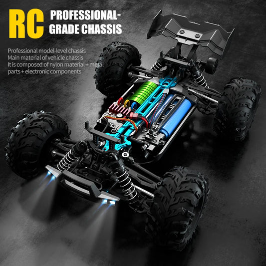 SCY 1:16 70KM/H or 50KM/H 4WD RC Car with LED Remote Control Cars High Speed Drift Monster Truck for Kids Vs Wltoys 144001 Toys
