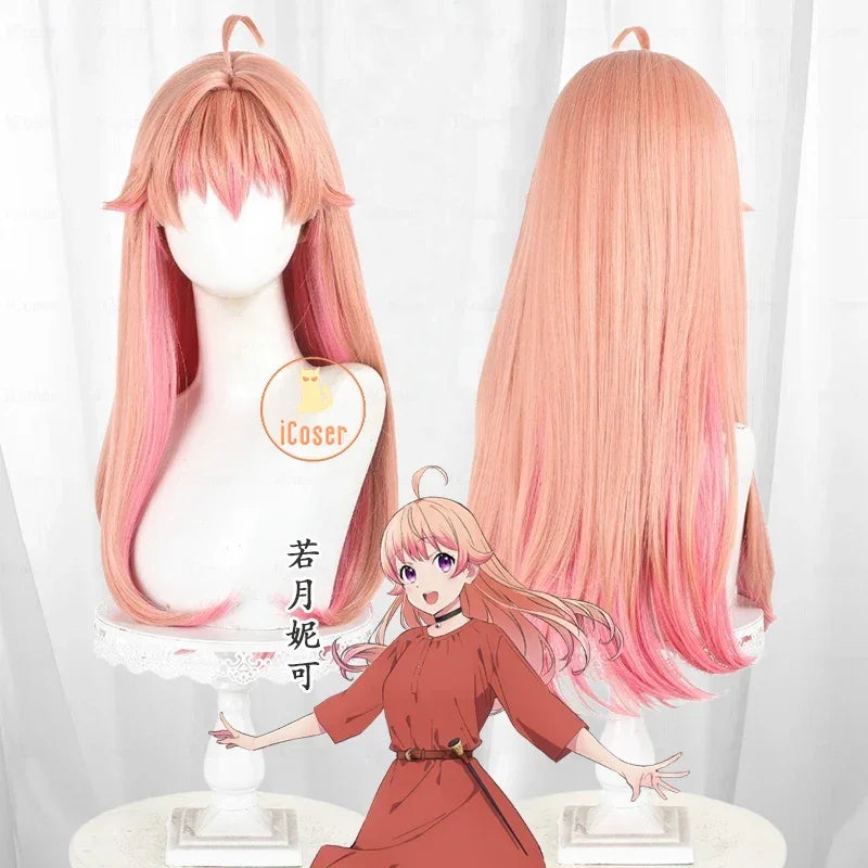 Anime Witch Watch Nico Wakatsuki Cosplay Costume Wig Red Dress Choker Outfit Halloween Party for Women Girls Carnival Props Cos