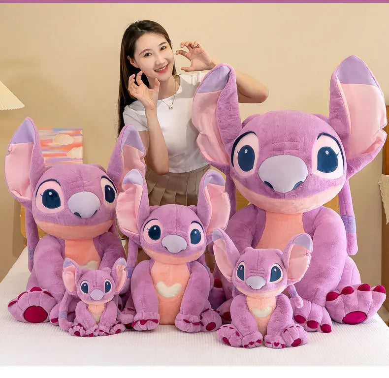 30/45/60/80CM Big Size Disney Stitch Cartoon Anime Plush Stuffed Doll Room Decoration Peluche Pillow Plushies Ornaments Gifts