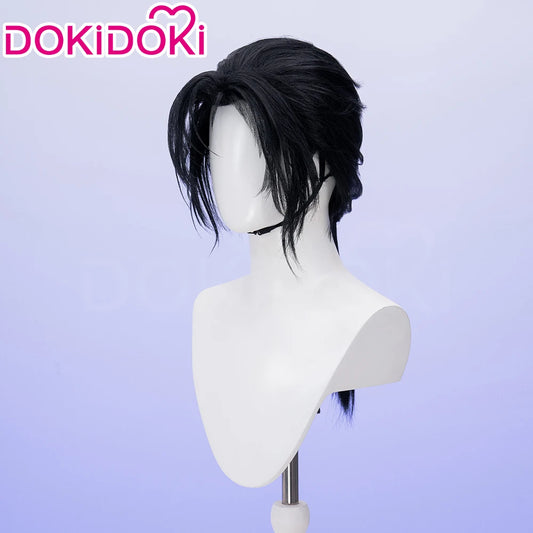 IN STOCK Jiang Yan Wig Game Where Winds Meet Cosplay DokiDoki Men 60cm Black Long Hair Jiang Yan Cosplay Free Cap