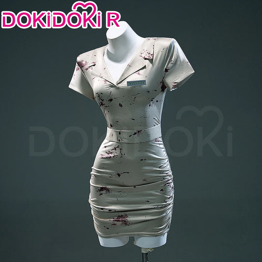 IN STOCK Bubble Head Nurse Cosplay Costume Game Cosplay【XS-3XL】DokiDoki-R Women Halloween Bloody Nurse Dress Mask Plus Siz