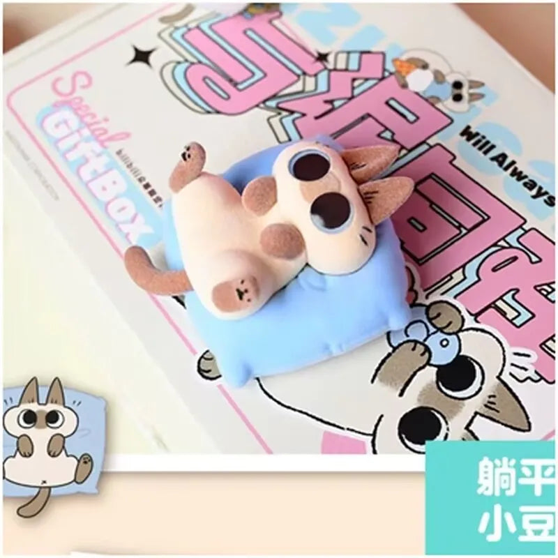 Original Azuki Can Azukisan’s Daily Life 1&2nd Series Mystery Box Siamese Cat Cute Model Blind Box Caixa Sorpresa Girls Gifts