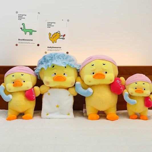 Cute Miss You Doesn't Want To Get Up Series Plush Toys Children's Soothing Dolls Indoor Ornaments Yellow Ducks Children's Gifts