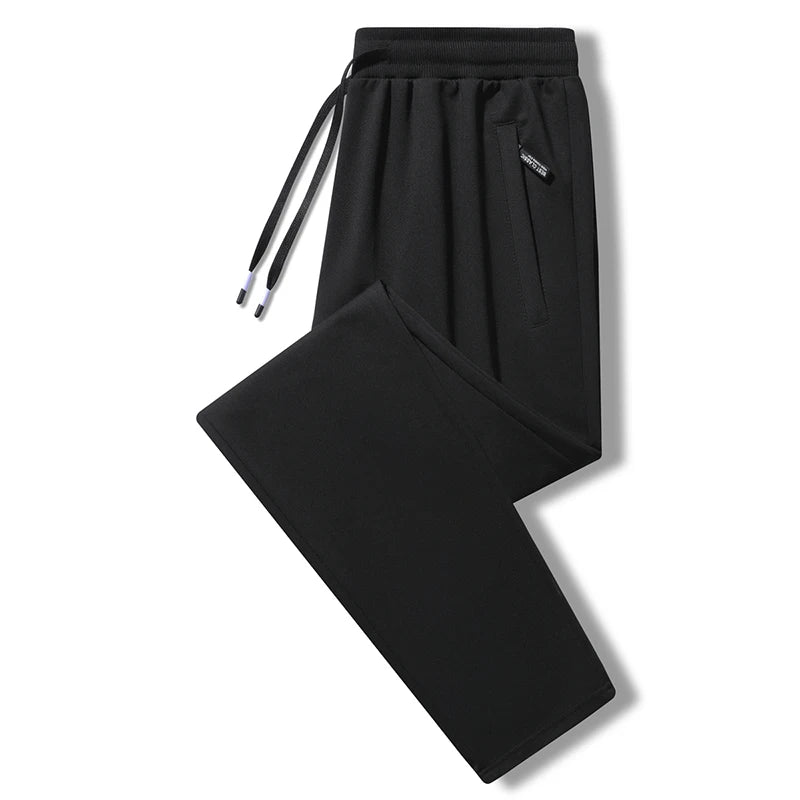 Chrlck Men’s Tight Sweatpants Straight Jogging Pants Casual Sport Running Trousers Spring Summer - Loose-Black / L