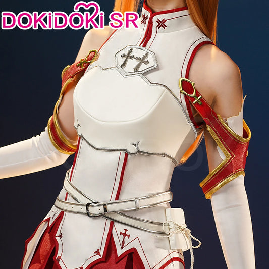IN STOCK Yuuki Asuna Cosplay Costume Anime Sword Art Online Cosplay DokiDoki-SR Female Costume Yuuki Asuna Halloween Cosplay Wig