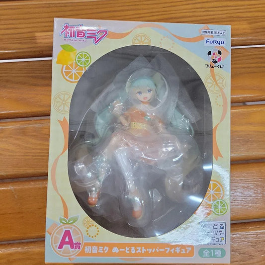 Bandai FuRyu Hatsune Miku Citrus Noodle Stopper 14CM PVC Model - Miku-A