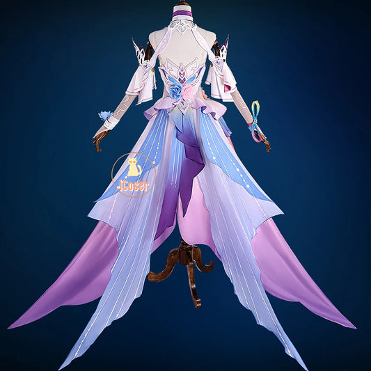 Honkai Star Rail Cyrene Cosplay Costume Wig Dress Headwear Earrings New Skin Outfit Elysia Amphoreus Halloween Party Women Girls