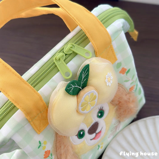 Adorable Linabell CookieAnn Thermal Lunch Bag Plush Insulated Tote Cute Handbag Bento Bag Kawaii Shopping Bag Gifts Girl