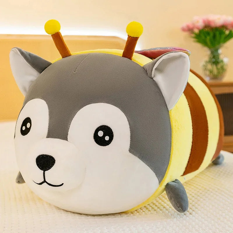 75CM Cute Soft Kawaii Honey Husky Plush Toys Dog Stuffed Animals Long Pillow Doll for Kids Girlfriend Birthday Gift Home Decor