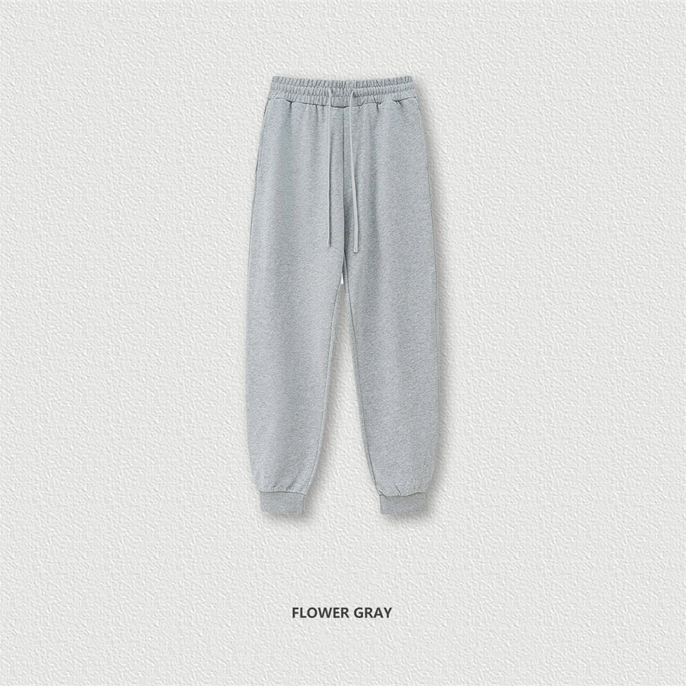 ZODF 2024 Autumn Winter Unisex Solid Sweatpants Heavyweight 440gsm Casual Loose Fit Sport Joggers HY0890 - Flower Gray