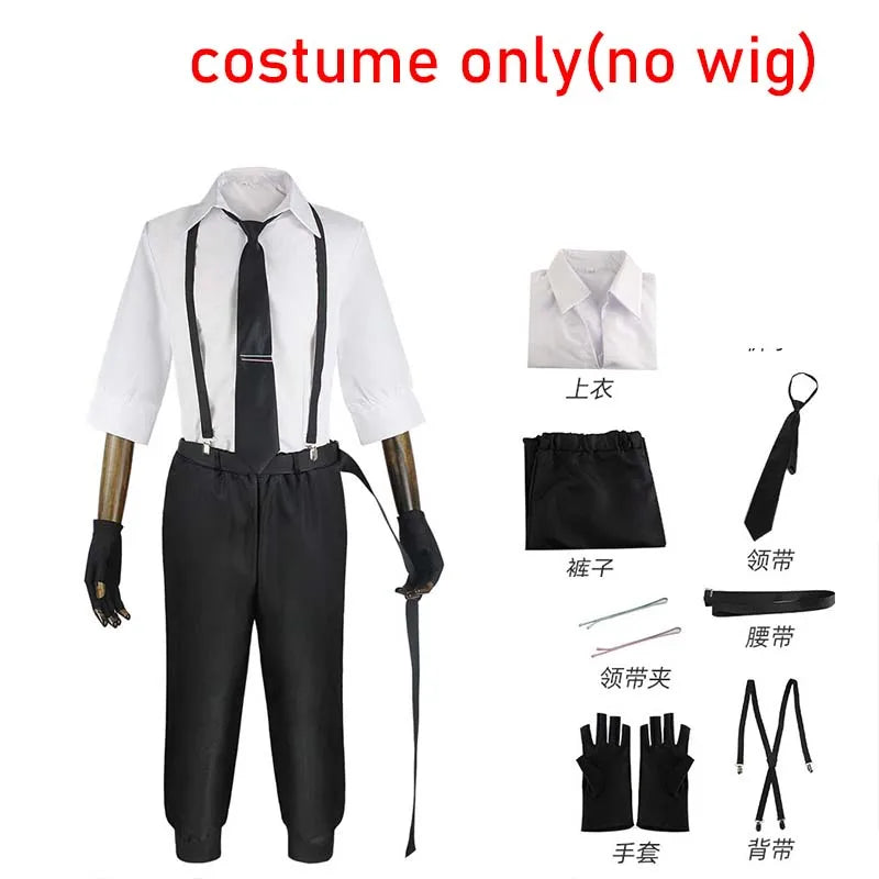 Bungo Stray Dogs Nakajima Atsushi Cosplay Set Cotton Polyester - costume only(no wig) / S
