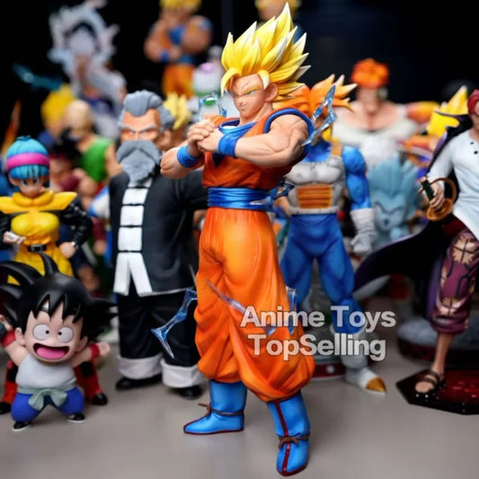 11.81in/30cm Anime Dragon Ball Z Figure SSJ2 Goku Action Figure Pvc Statue Collection Model Toys Gifts