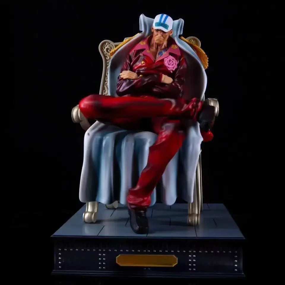 29CM One Piece Anime Figure Admirals Kizaru Akainu Aokiji Sitting position Figures Collectible Decoration Doll Model Boy Toy