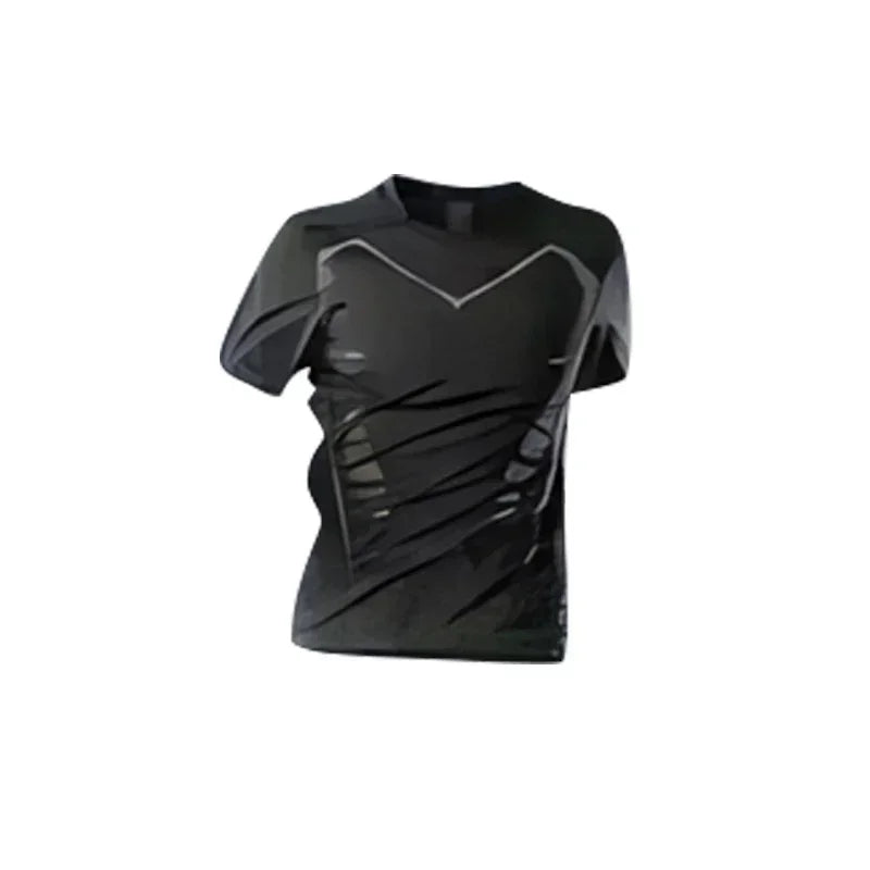 Men’s Fitness Running Set Tight-Fit Quick-Dry Sportswear for Autumn Night Runs Training and Cycling Gear - MULTI / 2XL