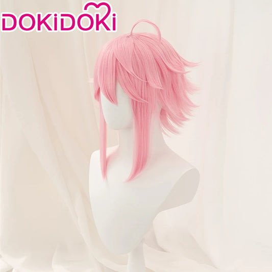 IN STOCK DokiDoki Game Ensemble Stars 2 Branco Cosplay Tori Himemiya Pink Short Wig Ensemble Stars 2 Branco Tori Himemiya