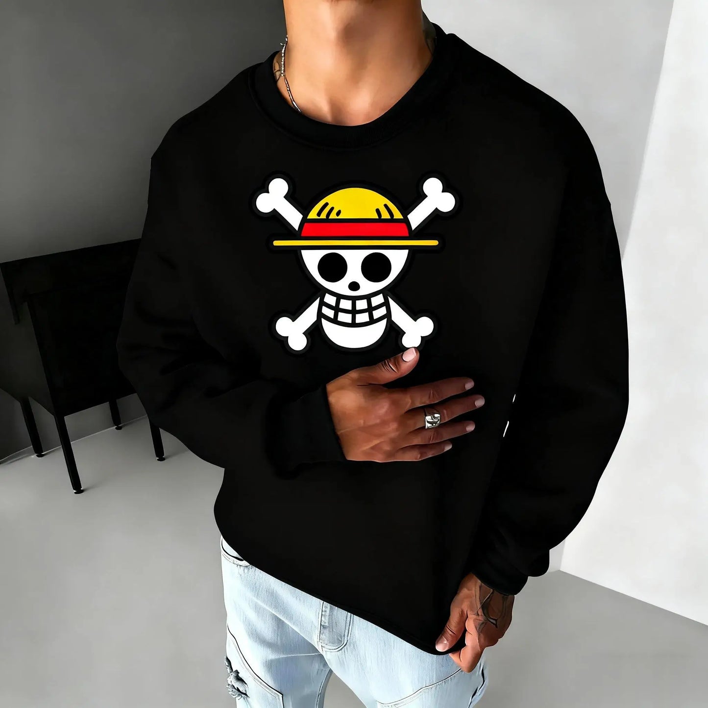 Unisex One Piece Pullover Hoodie Men Women Long Sleeve Sweatshirt Streetwear Anime Graphic Print Hip Hop Sweater Top Autumn New