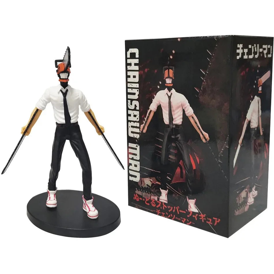 Viral Chainsaw Man Denji Collectible Figure - Car & Room Dual-Use Decoration, Poseable Doll, Christmas & New Year Holiday