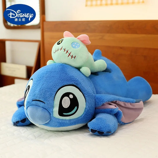 60/80/100cm Big Size Stitch Disney Anime Plush Stuffed Doll Kawaii Room Decoration Plushies Children's Pillow Holiday Gift