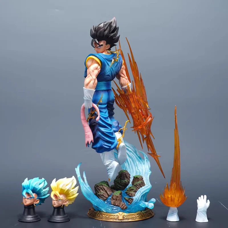 Dragon Ball LK Toys Vegetto Anime Figure 40cm Vegetto 2.0 Figure 3 Heads PVC Statue Collection Model Desk Decoration Custom Toy