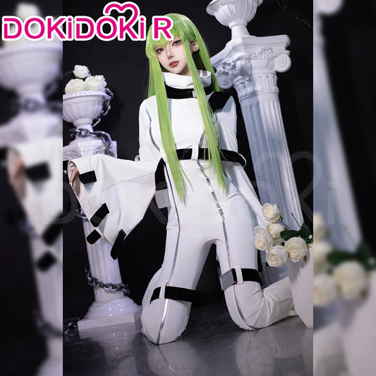 C Cosplay Costume Anime Cosplay DokiDoki-R Lelouchh C Costume Women White Bodysuit Uniform