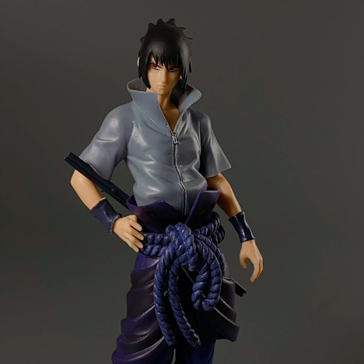 26CM Anime Naruto Uchiha Sasuke Figure Model Toy Gift Collection Standing Akimbo Set Sasuke Large PVC Action Figure