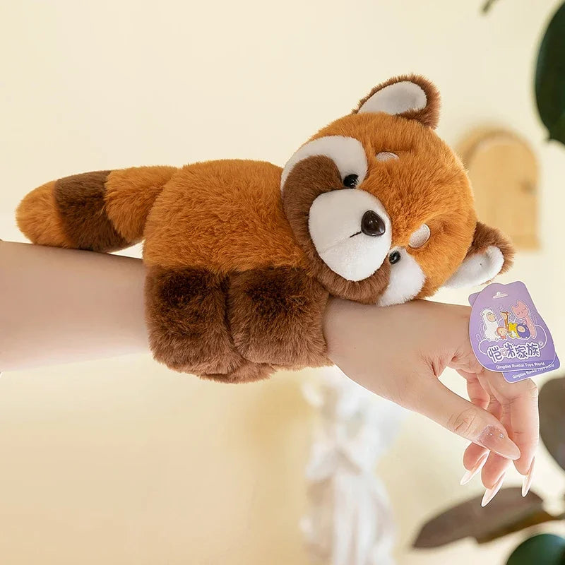 Baby Raccoon Koala Pop Ring Plush Toy Capibala Pat Bracelet Doll Soft Stuffed Animal Cushion Christmas Gifts for Kids and Girls