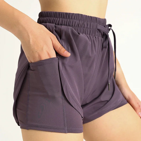 Codex Sports Women’s Lightweight High Waist Loose Yoga Shorts Quick Dry Breathable Athletic Running Outdoor