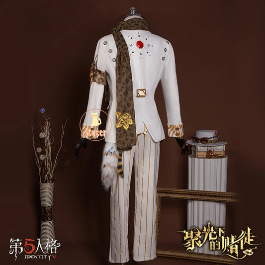 Identity V Prospector Cosplay Costume Wig Norton Campbell Uniform Gambler in The Spotlight Halloween for Women Men Carnival Prop