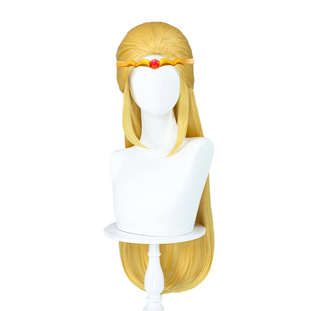 IN STOCK Princess Wig Game Cosplay DokiDoki Wig Women Cartoon Long Short Yellow Linkk Princess Cosplay Hair Free Cap Wig