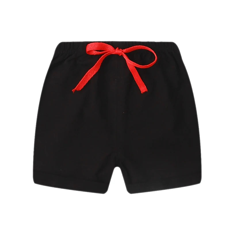 Toddler Boy Shorts Cotton Black Red Soft for Kids Sport 1 to 2 3 4 5 6 Years 2024 Baby Girl Short Pants Summer 9 12 18 24 Months