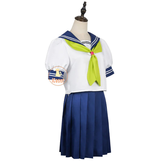 Anime You and I Are Polar Opposites Miyu Suzuki Cosplay Costume Wig JK Skirt School Uniform Halloween Party for Women Girls Prop