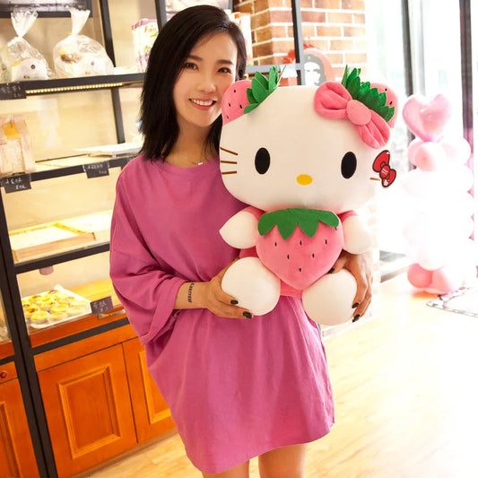 20-45cm Aoger Hello Kitty Plush Toys Anime Kawaii Pillow Doll Stuffed Animal Children Plushies Decoration Peluche Birthday Gift