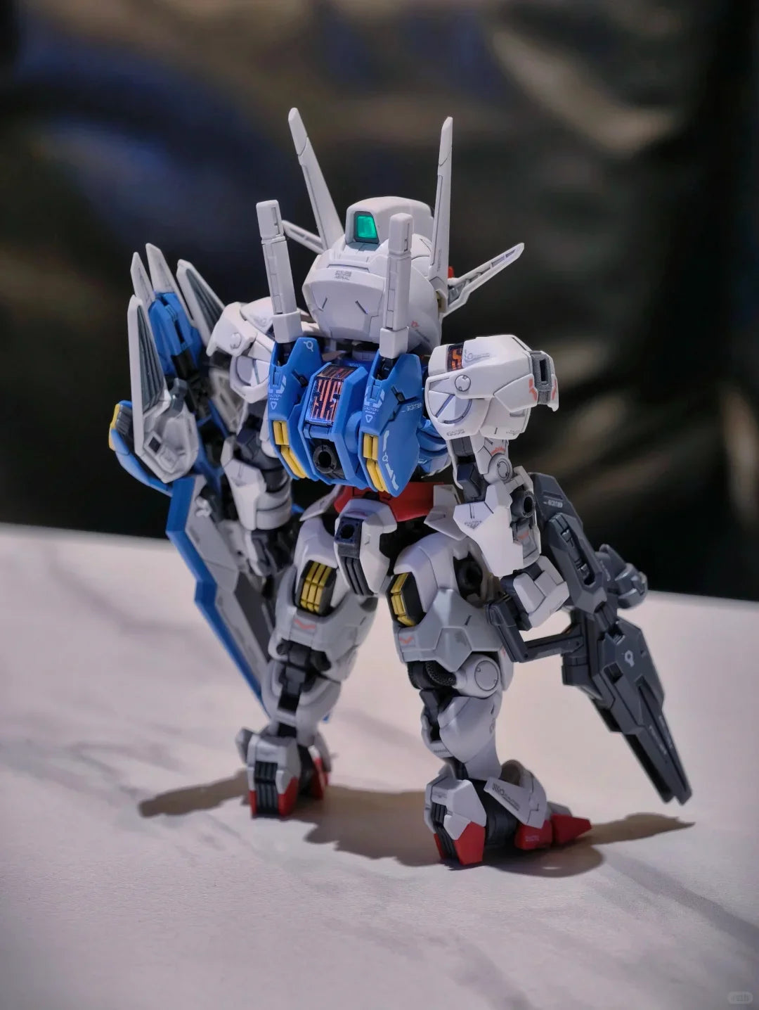 SUPA MGSD Aerial SD Q-Version Mecha Warrior Action Figure Model Toy Collectible with Detachable Parts Assembly GK Gifts