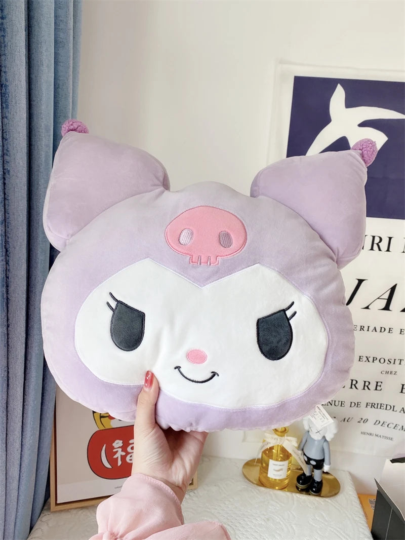 Sanrio Very Soft Kuromi Back Cushion Throw Pillow Sofa Bed Room Decor Comfortable Japanese Style Pillow Gifts Girl