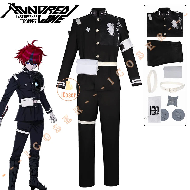 iCoser The Hundred Line Takumi Sumino Cosplay Costume Wig Battle Uniform Last Defense Academy Halloween Party Women Men Festival