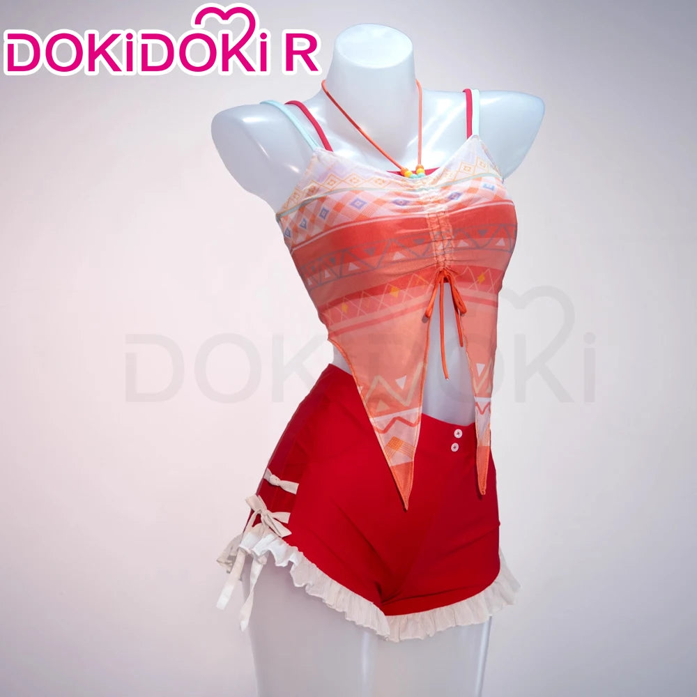IN STOCK Heroine Hunter MC Cosplay Costume Game Love and Deepspace DokiDoki-R Women Red Swimsuit Costume Caleb Cosplay Halloween