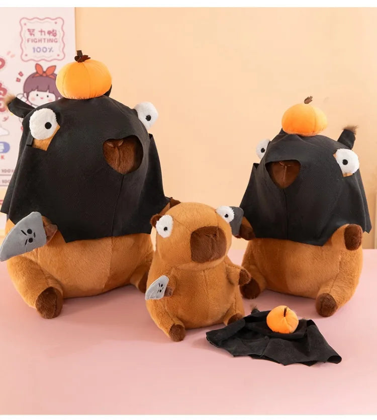 Funny Capybara 60cm Plush Toy Cute Robber Masked Stuffed Animal for Kids Birthday Xmas Gift Soft Cuddly Pillow
