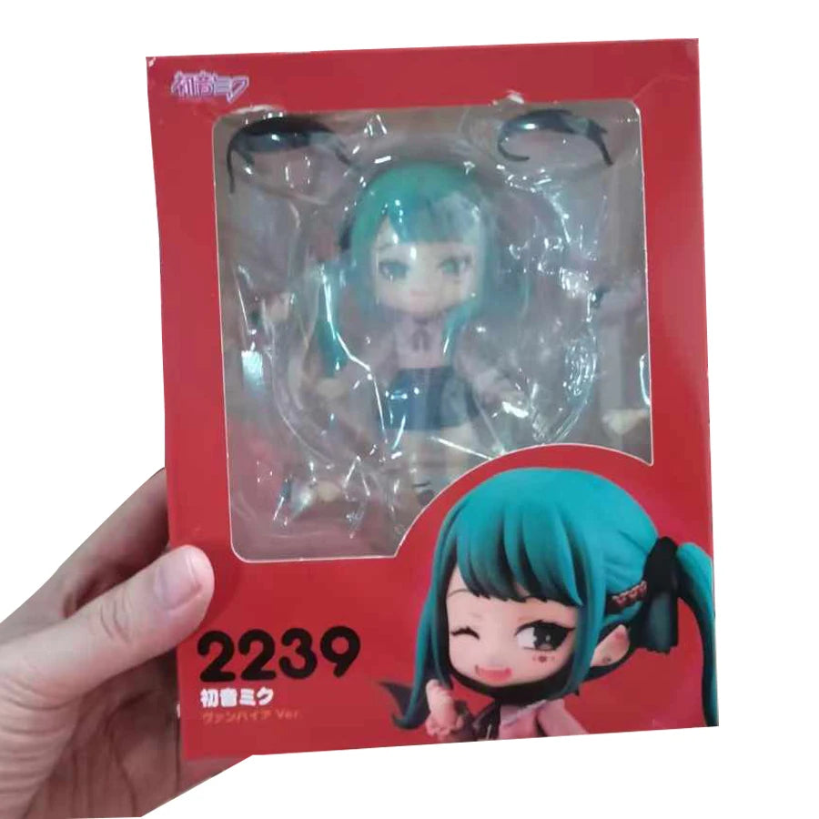 10cm #2239 Hatsune Miku Anime Figure Kawaii The Vampire Hatsune Miku Action Figure Room Decorations PVC Collection Model Toys