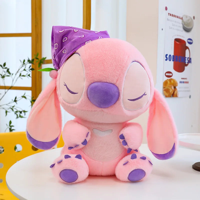 80cm Large Big Size Disney Stitch Sleeping Cute Anime Plush Stuffed Doll Room Plushies Pillow Ornaments Children's Holiday Gifts