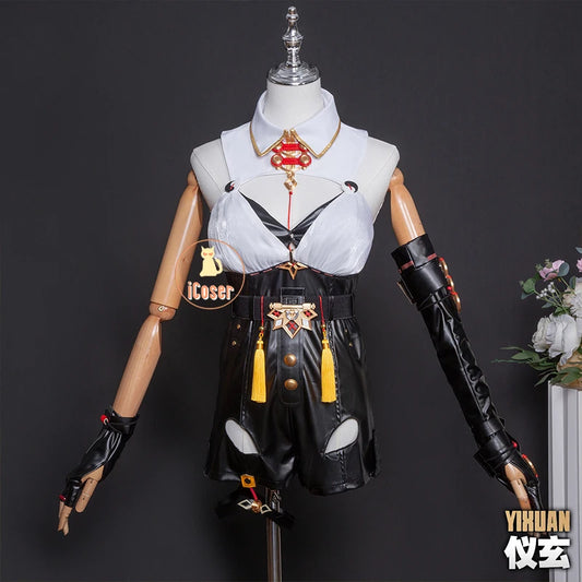 iCoser Zenless Zone Zero Yixuan Cosplay Costume Wig Uniform Headwear Bird Props Yunkui Summit Carnival Halloween Party for Women