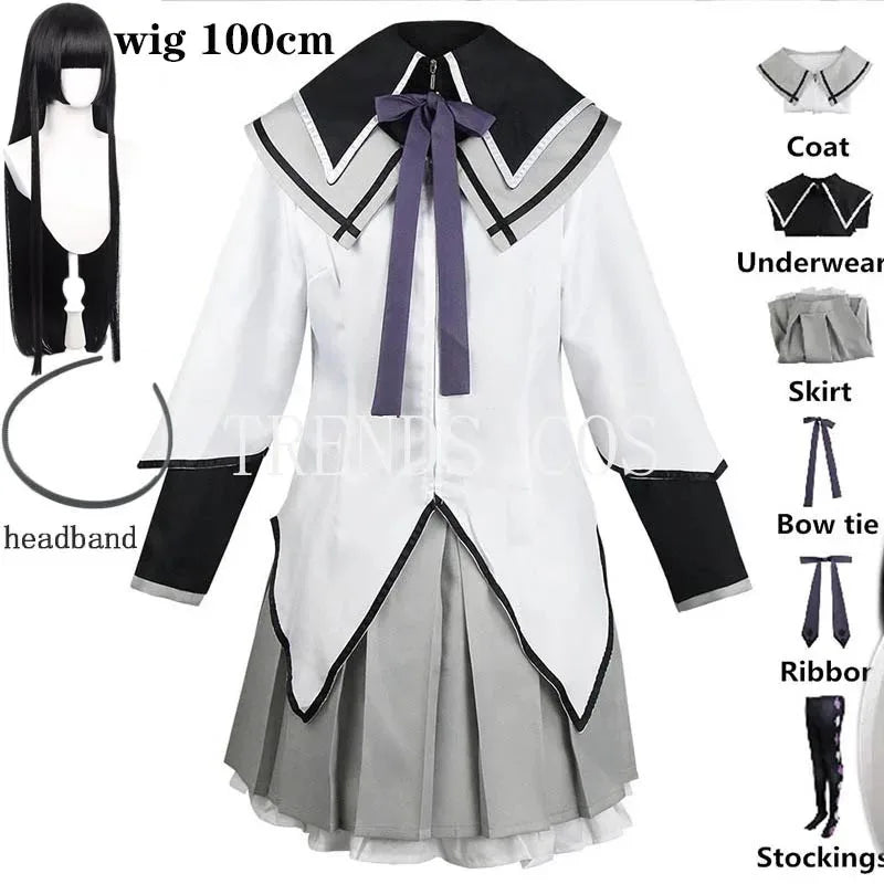 Homchee Trends Akemi Homura Cosplay Costume Set Polyester