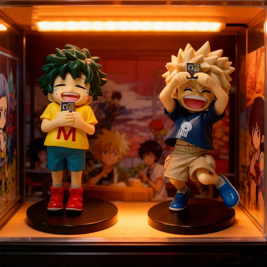 New Style | My Hero Academia Childhood Izuku Midoriya / Childhood Katsuki Bakugo Figure Model Decoration Doll, Anime Merchandise