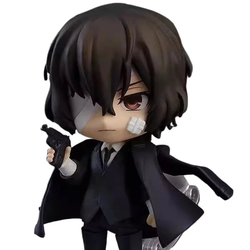 In Stock Nendoroid Bungo Stray Dogs1748 Dark Era Dazai Osamu Q Version Figurine - Swap Face Collectible Model Desktop Decorative
