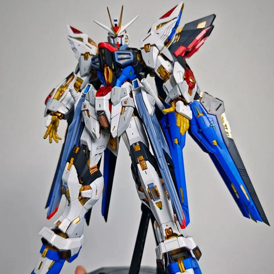 Changlong Model 7701 Mgex Zgmf-X20a Strike Freedom Plastic Skeleton Kit Anime Action Figure Robot Gift Toy - With Wings